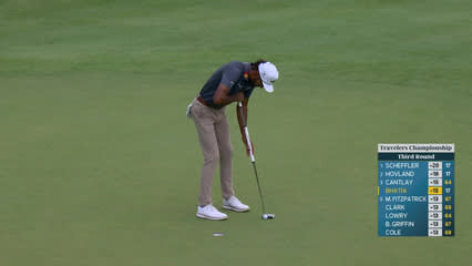 Akshay Bhatia | Round 3 | 18th hole | Shot 4 | 2026 Travelers