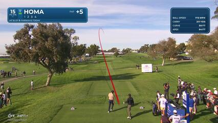 Max Homa | Round 1 | 15th hole | Shot 1 | 2025 Farmers