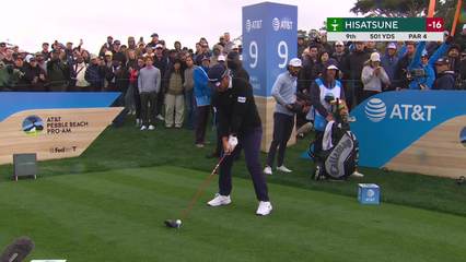 Ryo Hisatsune | Round 3 | 9th hole | Shot 1 | 2026 AT&T Pebble Beach
