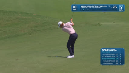 Rasmus Neergaard-Petersen | Round 4 | 10th hole | Shot 2 | 2026 Zurich Classic