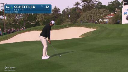 Scottie Scheffler | Round 4 | 14th hole | Shot 3 | 2025 AT&T Pebble Beach