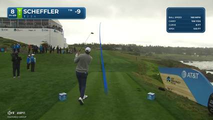 Scottie Scheffler | Round 3 | 8th hole | Shot 1 | 2026 AT&T Pebble Beach