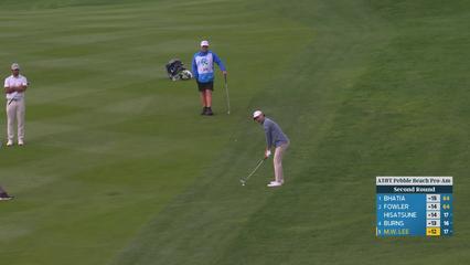 Min Woo Lee | Round 2 | 9th hole | Shot 2 | 2026 AT&T Pebble Beach