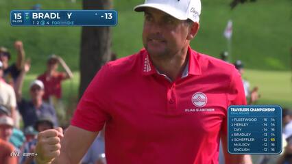 Keegan Bradley | Round 4 | 15th hole | Shot 3 | 2025 Travelers