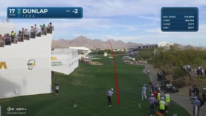 Nick Dunlap | Round 2 | 17th hole | Shot 1 | 2025 WM Phoenix Open