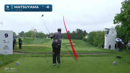 Hideki Matsuyama | Round 2 | 9th hole | Shot 1 | 2025 Truist Championship