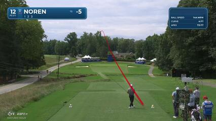 Alex Noren | Round 1 | 12th hole | Shot 1 | 2025 Wyndham