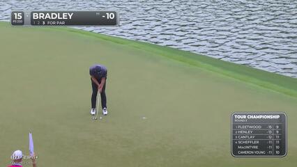 Keegan Bradley | Round 3 | 15th hole | Shot 3 | 2025 TOUR Championship