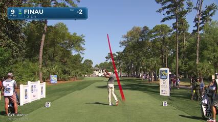 Tony Finau | Round 3 | 9th hole | Shot 1 | 2025 RBC Heritage