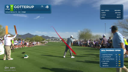 Chris Gotterup | Round 2 | 9th hole | Shot 1 | 2026 WM Phoenix Open