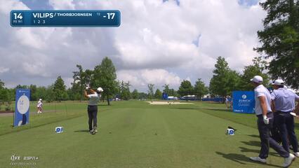 Karl Vilips | Round 3 | 14th hole | Shot 1 | 2025 Zurich Classic