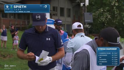 Jordan Spieth | Round 3 | 9th hole | Shot 1 | 2025 Wyndham