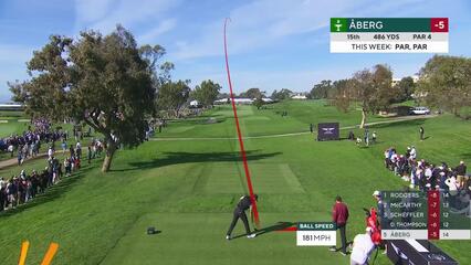 Ludvig Åberg | Round 3 | 15th hole | Shot 1 | 2025 Genesis