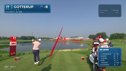 Chris Gotterup | Round 2 | 17th hole | Shot 1 | 2025 3M Open