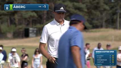 Ludvig Åberg | Round 1 | 8th hole | Shot 4 | 2026 Genesis Scottish Open