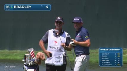 Keegan Bradley | Round 1 | 16th hole | Shot 1 | 2025 Travelers