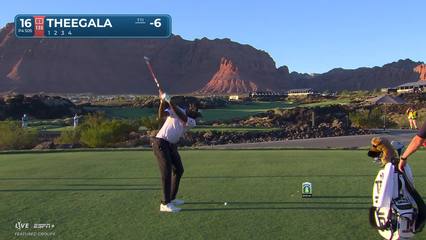 Sahith Theegala | Round 2 | 16th hole | Shot 1 | 2025 Bank of Utah