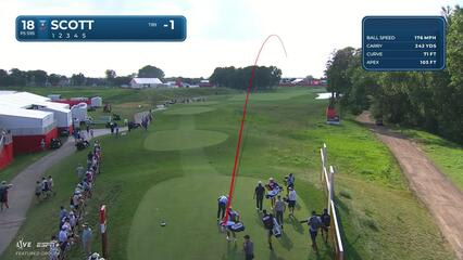 Adam Scott | Round 1 | 18th hole | Shot 1 | 2025 3M Open