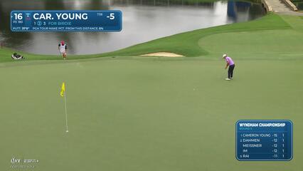 Cameron Young | Round 3 | 16th hole | Shot 3 | 2025 Wyndham