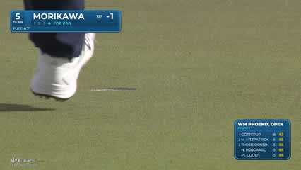 Collin Morikawa | Round 1 | 5th hole | Shot 4 | 2026 WM Phoenix Open