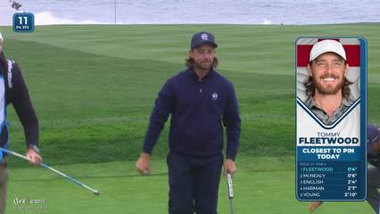 Tommy Fleetwood | Round 3 | 11th hole | Shot 3 | 2026 AT&T Pebble Beach