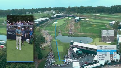 Scottie Scheffler | Round 4 | 18th hole | Shot 1 | 2025 BMW Championship