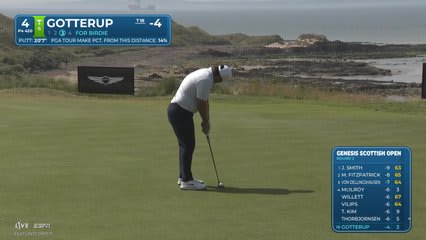 Chris Gotterup | Round 2 | 4th hole | Shot 4 | 2026 Genesis Scottish Open