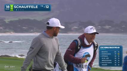 Xander Schauffele | Round 3 | 18th hole | Shot 2 | 2026 AT&T Pebble Beach