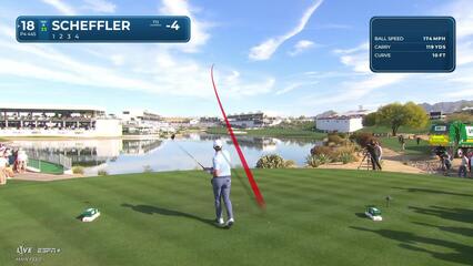 Scottie Scheffler | Round 2 | 18th hole | Shot 1 | 2025 WM Phoenix Open