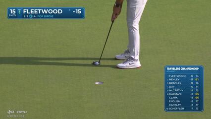 Tommy Fleetwood | Round 3 | 15th hole | Shot 3 | 2025 Travelers