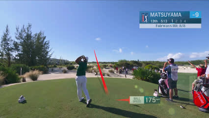 Hideki Matsuyama | Round 2 | 13th hole | Shot 1 | 2025 Hero World Challenge