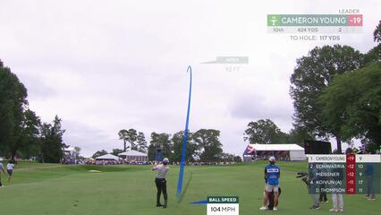Cameron Young | Round 3 | 10th hole | Shot 2 | 2025 Wyndham