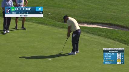 Chris Gotterup | Round 1 | 13th hole | Shot 4 | 2026 AT&T Pebble Beach