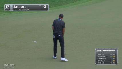 Ludvig Åberg | Round 1 | 17th hole | Shot 4 | 2025 TOUR Championship