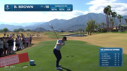 Blades Brown | Round 3 | 9th hole | Shot 1 | 2026 The American Express