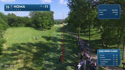 Max Homa | Round 2 | 14th hole | Shot 1 | 2025 John Deere