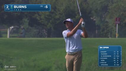 Sam Burns | Round 2 | 2nd hole | Shot 2 | 2025 3M Open