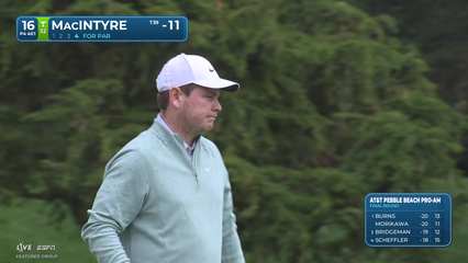 Robert MacIntyre | Round 4 | 16th hole | Shot 4 | 2026 AT&T Pebble Beach