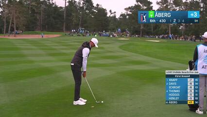 Ludvig Åberg | Round 1 | 6th hole | Shot 2 | 2025 AT&T Pebble Beach