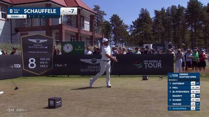 Xander Schauffele | Round 2 | 8th hole | Shot 1 | 2025 Genesis Scottish Open