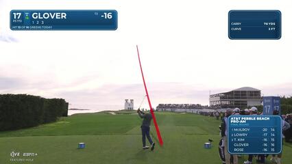 Lucas Glover | Round 4 | 17th hole | Shot 1 | 2025 AT&T Pebble Beach