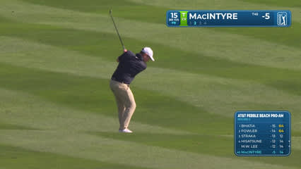 Robert MacIntyre | Round 2 | 15th hole | Shot 2 | 2026 AT&T Pebble Beach