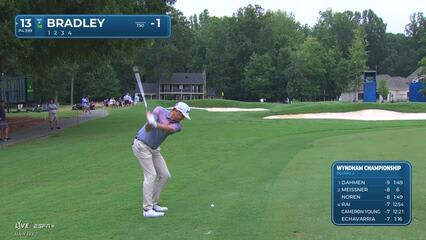 Keegan Bradley | Round 2 | 13th hole | Shot 2 | 2025 Wyndham