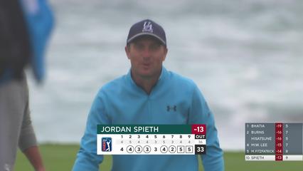Jordan Spieth | Round 3 | 9th hole | Shot 5 | 2026 AT&T Pebble Beach