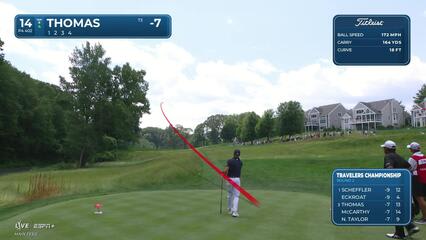 Justin Thomas | Round 2 | 14th hole | Shot 1 | 2025 Travelers