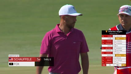 Xander Schauffele | Round 5 | 5th hole | Shot 3 | 2026 Presidents Cup
