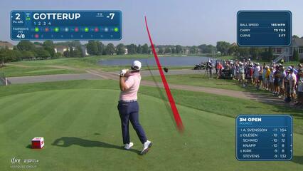 Chris Gotterup | Round 2 | 2nd hole | Shot 1 | 2025 3M Open