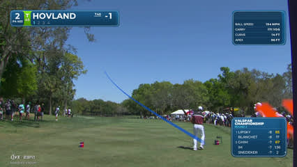 Viktor Hovland | Round 2 | 2nd hole | Shot 1 | 2026 Valspar