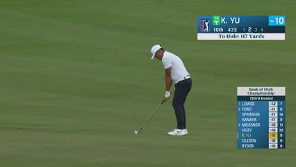 Kevin Yu | Round 3 | 10th hole | Shot 2 | 2025 Bank of Utah
