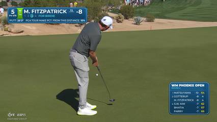 Matt Fitzpatrick | Round 2 | 5th hole | Shot 4 | 2026 WM Phoenix Open